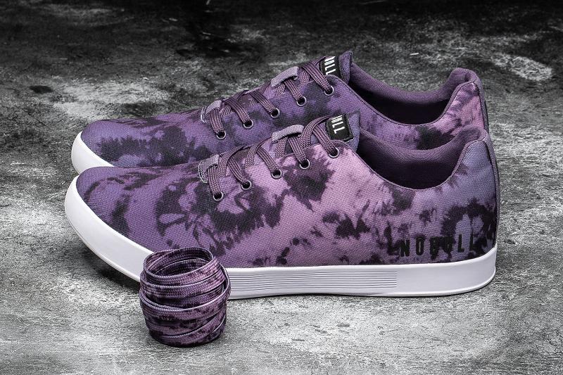 Women's Nobull Wisteria Tie-Dye Canvas Trainers Purple | SG T2874C